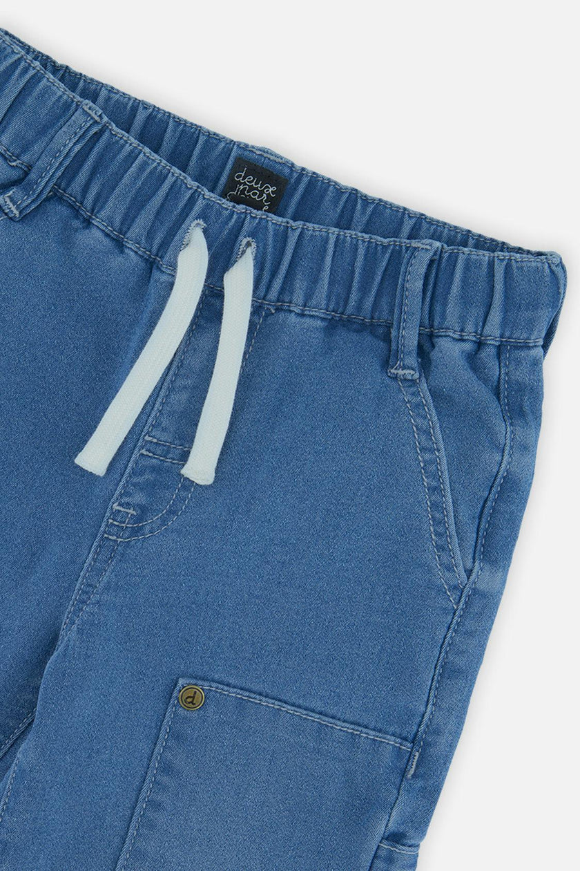 Baby French Terry Denim Pants Light Blue