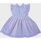 Gingham Blue Ruffle Dress
