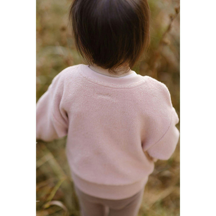 Teddy Fleece Dropped Shoulder Sweatshirt