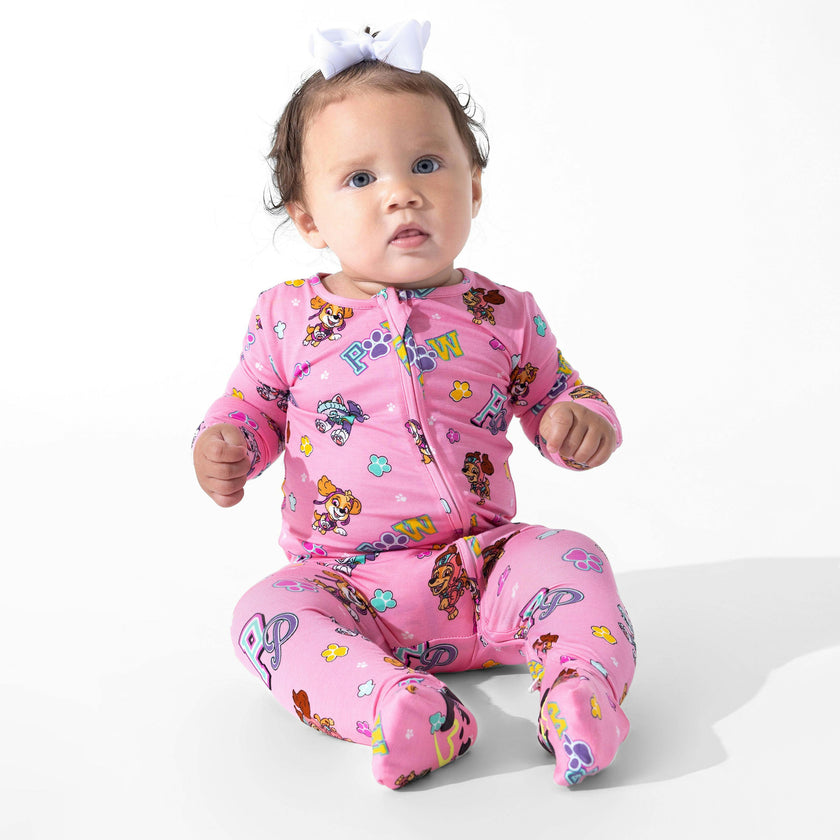 PAW Patrol: Varsity Pink Bamboo Convertible Footie