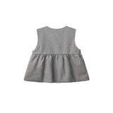 Grey Lace-Layered Tunic Set