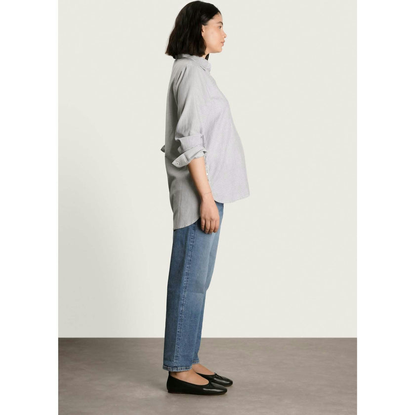 Women's Maternity The Everyday Striped Oversized Cuff Shirt