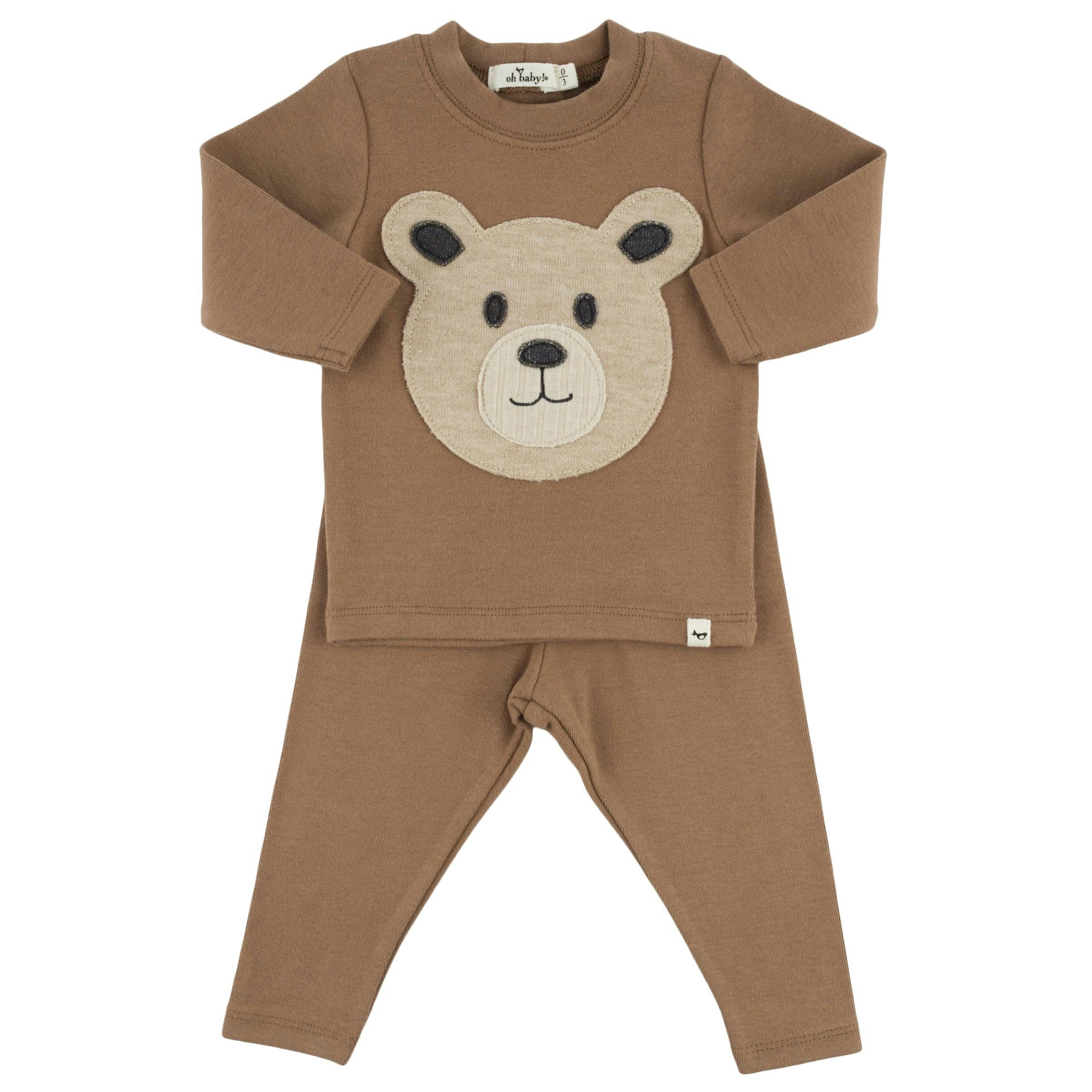 Bear Face Baby Rib 2pc Set