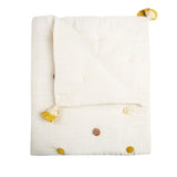 Kendi Cotton Muslin Pom Pom Baby Quilt