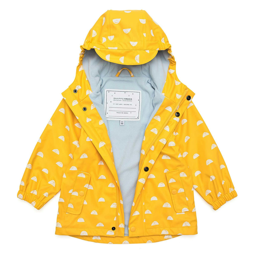 Recycled Waterproof Raincoat, Yellow