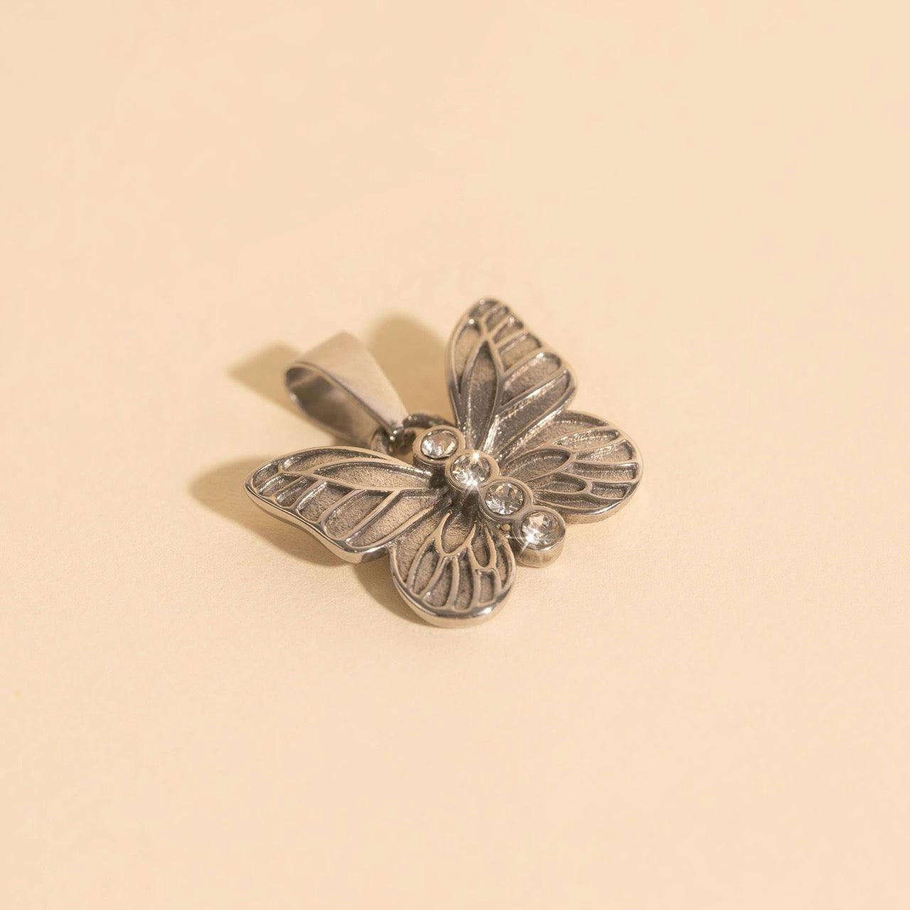 Butterfly Crystal Necklace Charm