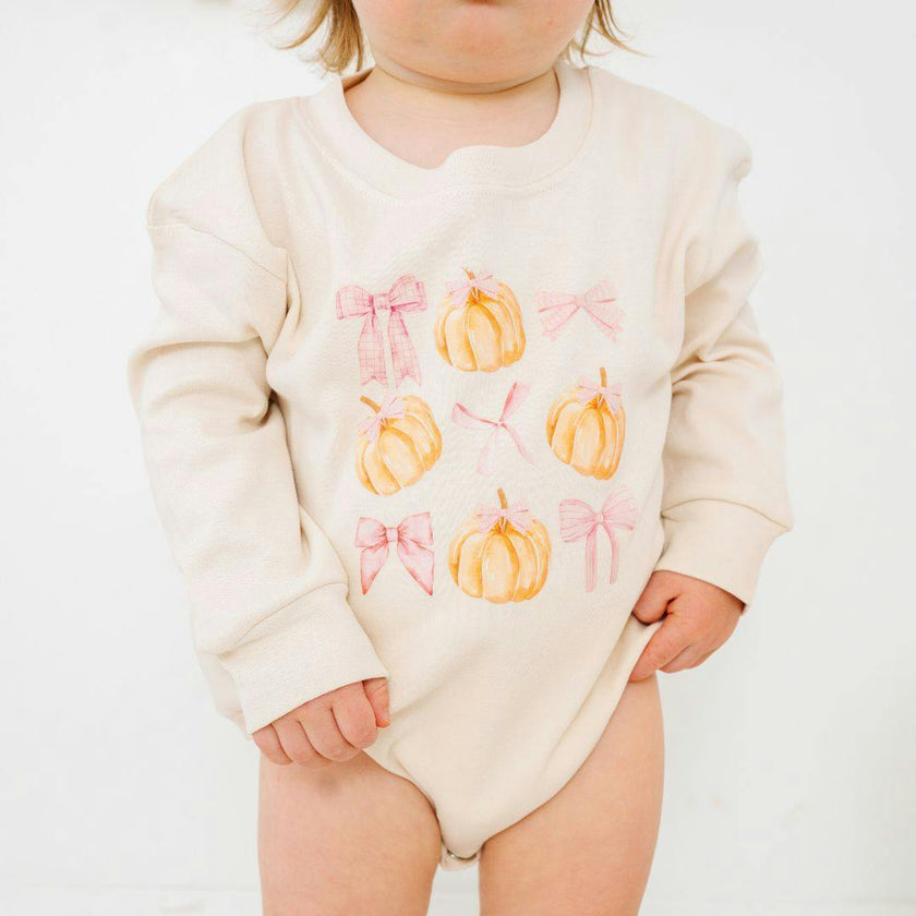 Coquette Pumpkin Long Sleeve Romper