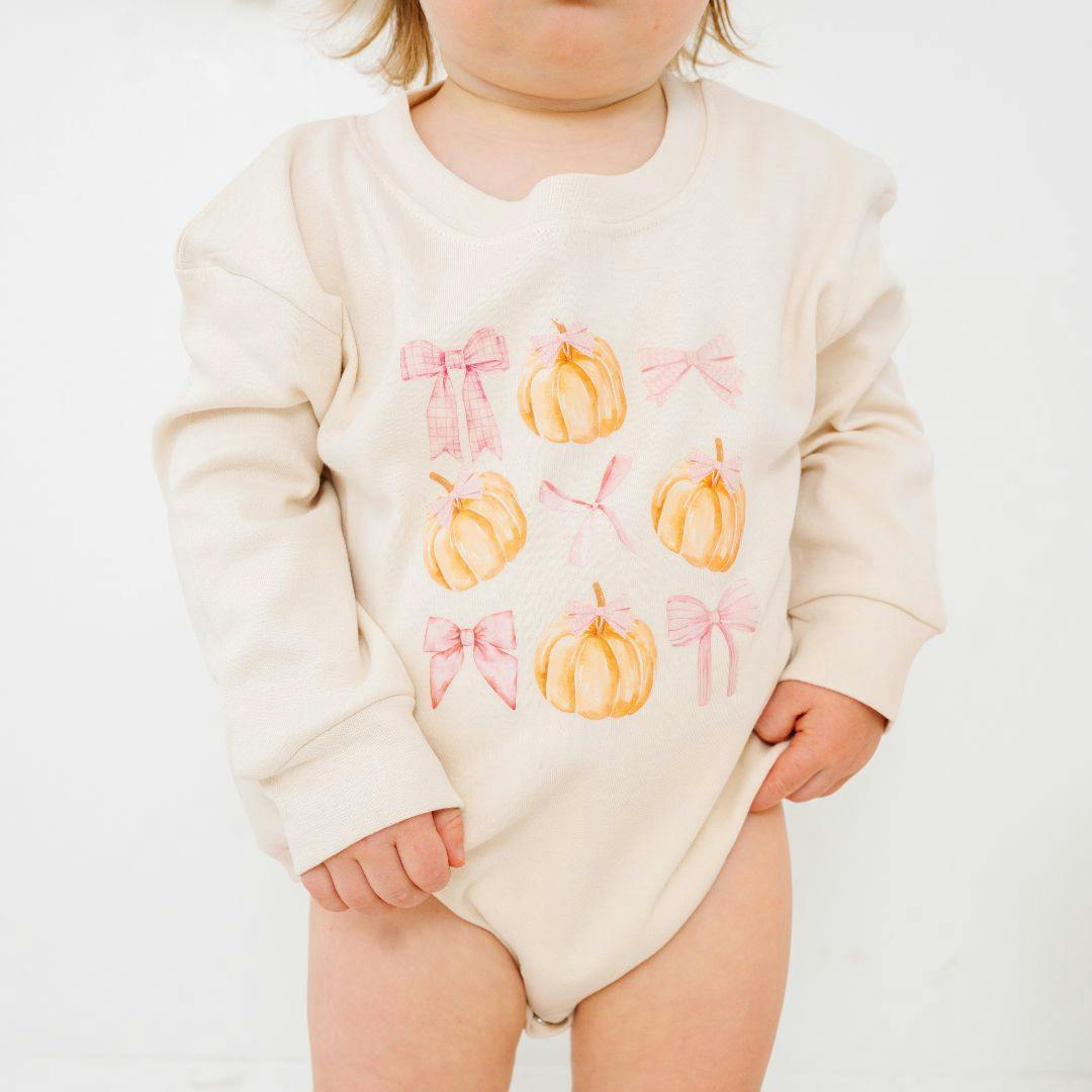 Coquette Pumpkin Long Sleeve Romper