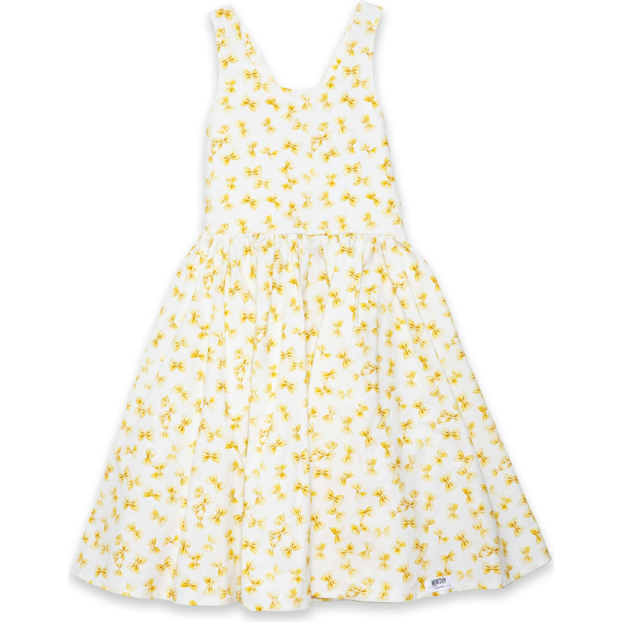 Cross Back Dress in Bow Tie Pasta