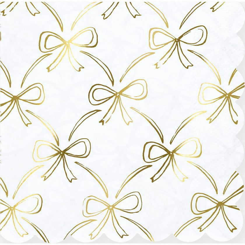 Gold Bow Small Napkins