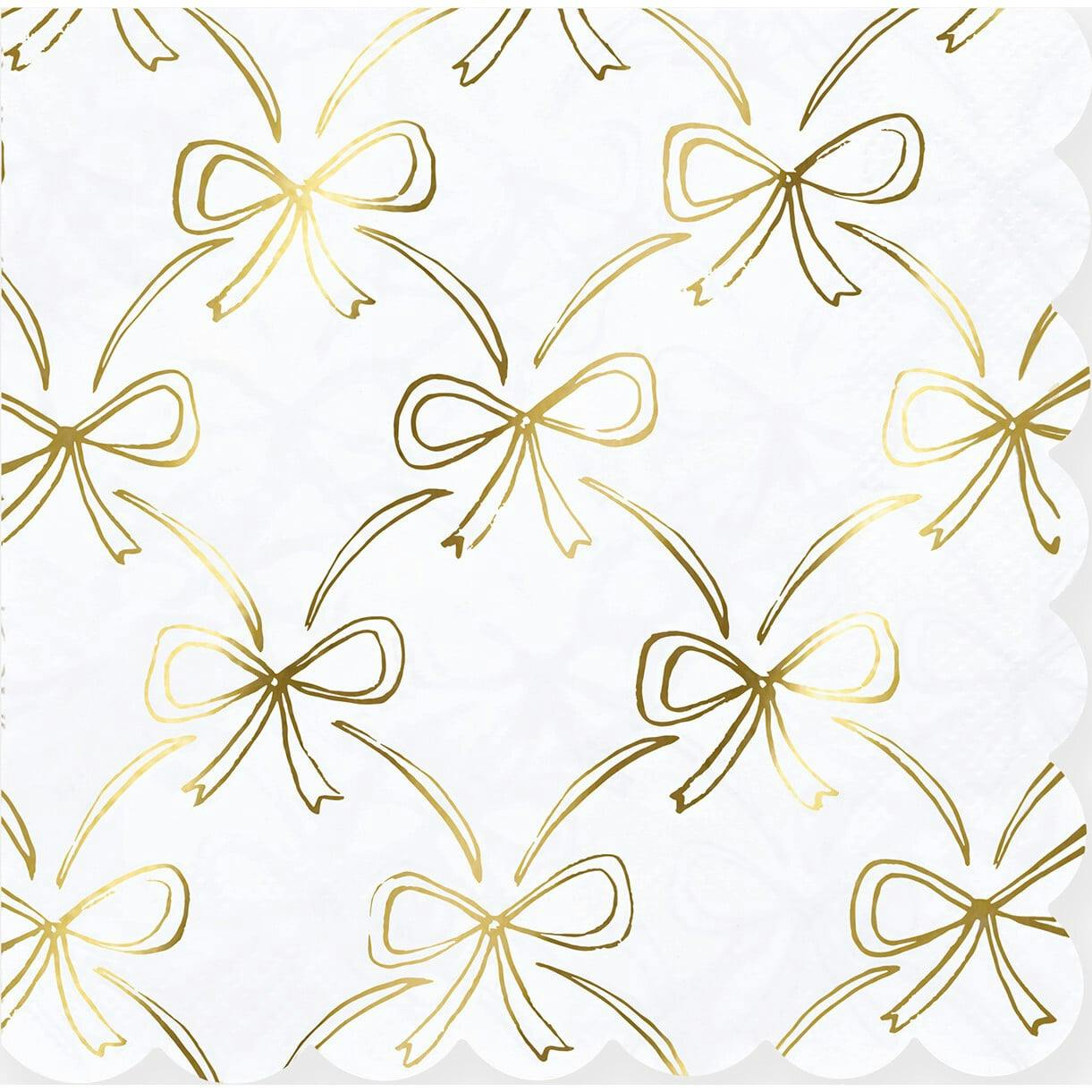 Gold Bow Small Napkins
