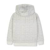 Ivory Light Textured Hoodie