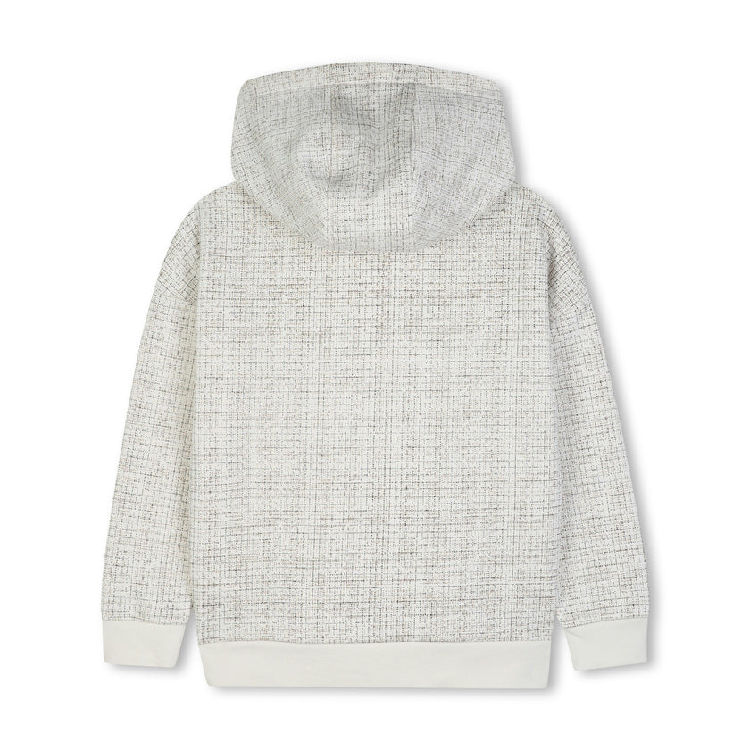 Ivory Light Textured Hoodie