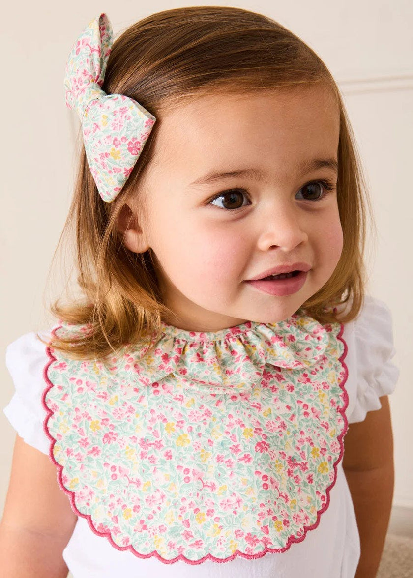 Adelaide Floral Petal Collar Bodysuit in Pink (1mth-2yrs)