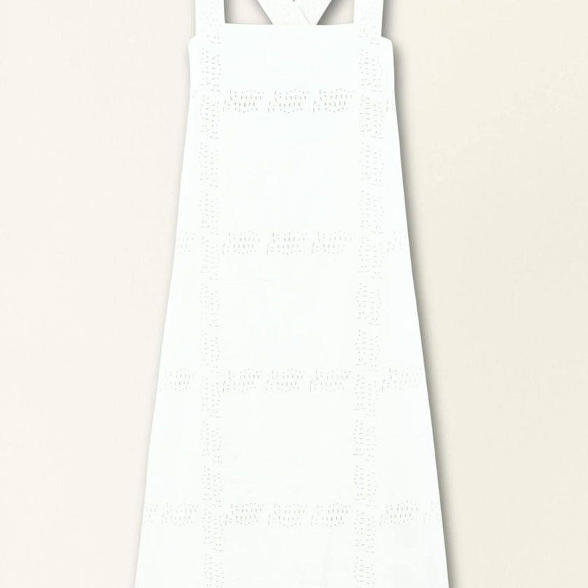 Ica Dress in White Marine Eyelet
