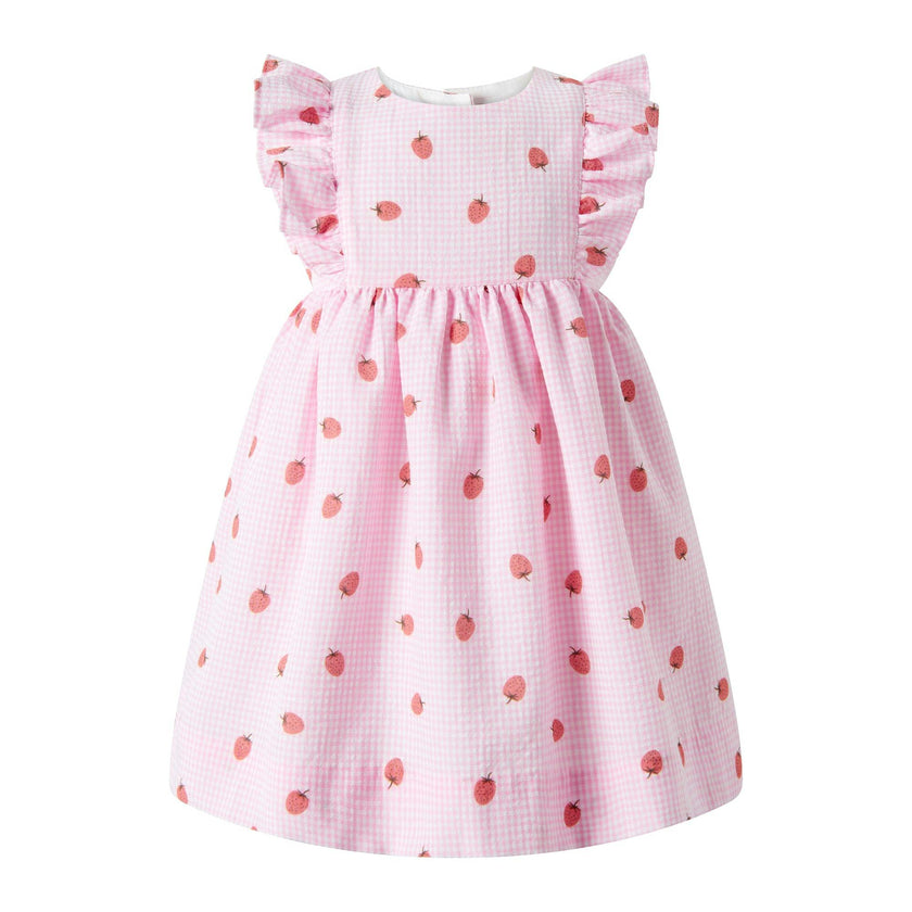 Strawberry Gingham Sundress & Hat