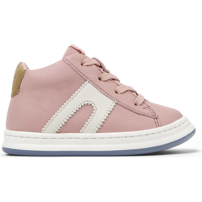Kids Twins Leather Sneakers, Pink