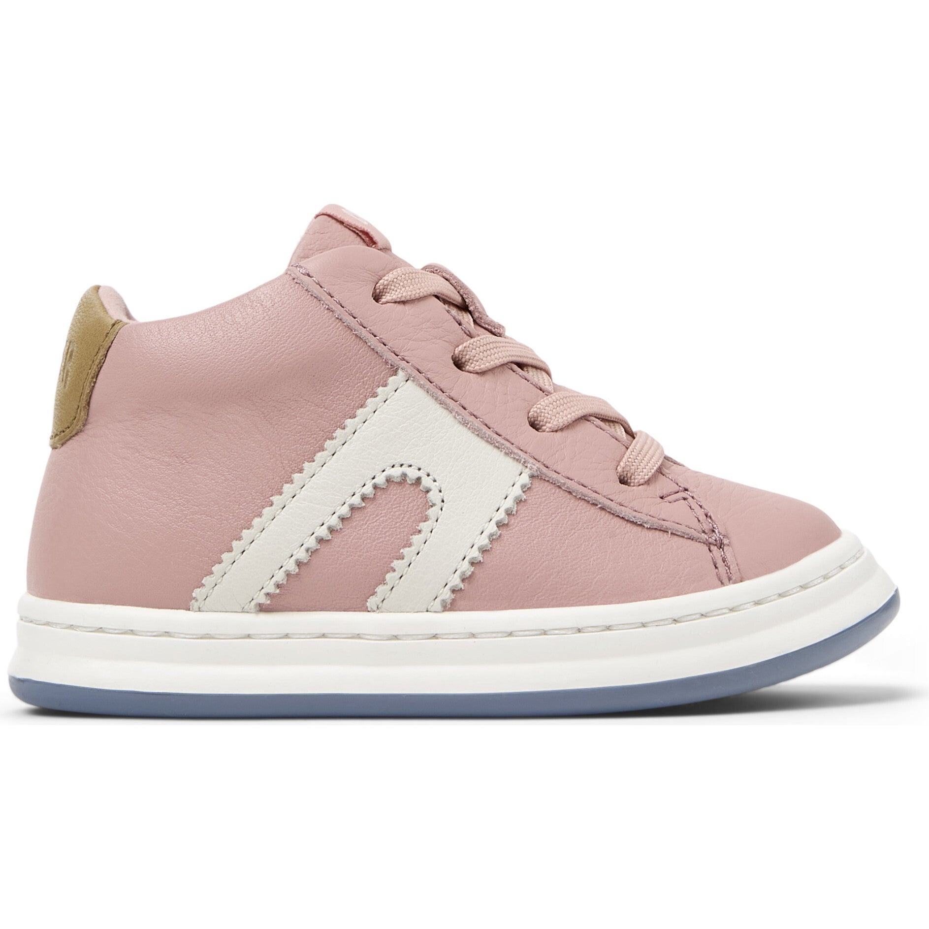 Kids Twins Leather Sneakers, Pink