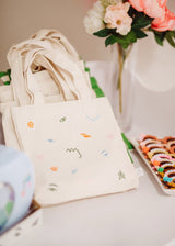 Art Party Embroidered Mini Tote