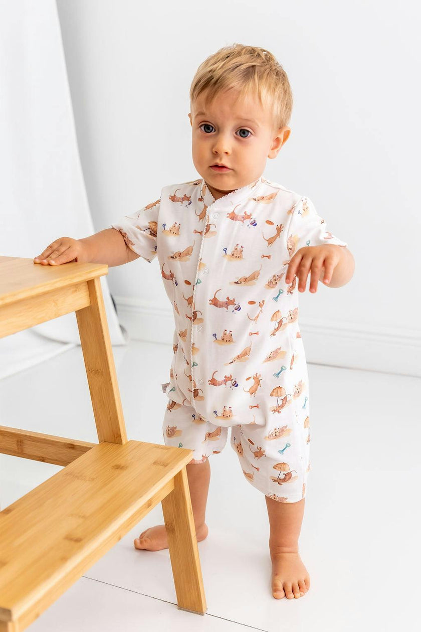 Beach Dogs Pima Cotton Short Romper