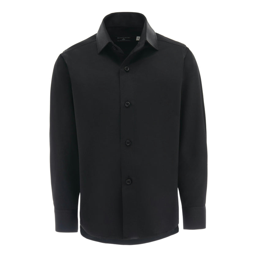 Black Solid Dress Shirt