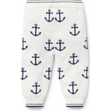 Baby Anchor Sweater Pant, White