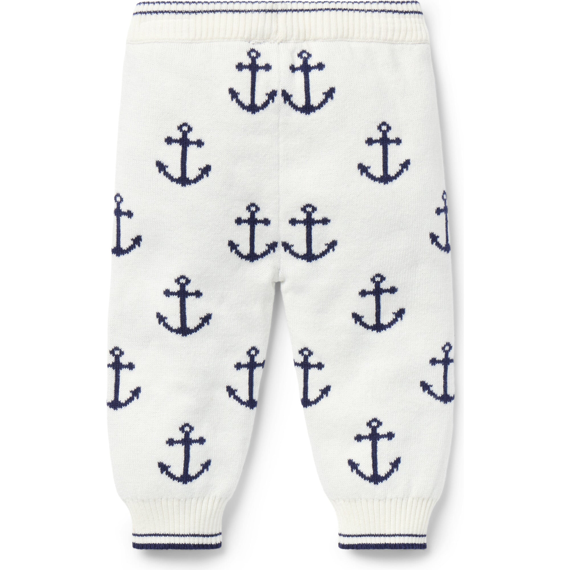 Baby Anchor Sweater Pant, White