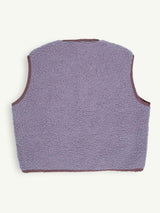 adult merino wool vest - lilac cloud