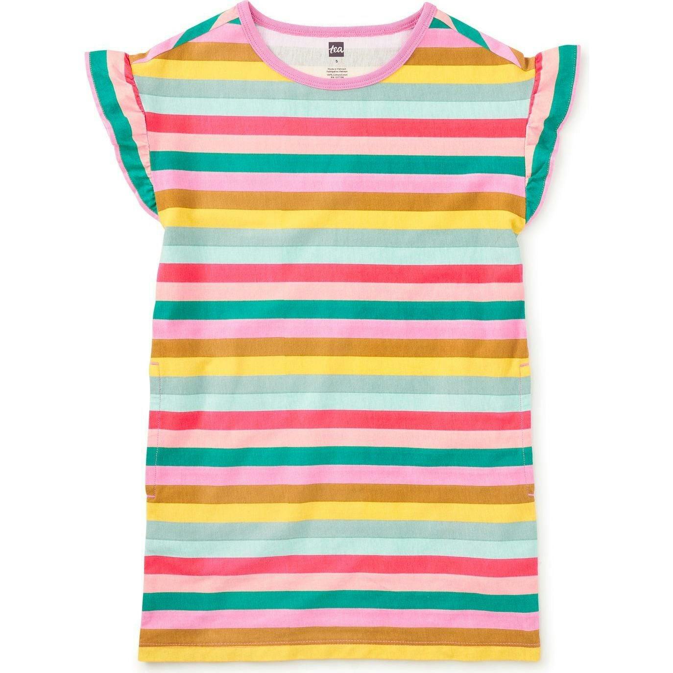 Flutter Sleeve Shift Dress, Pink