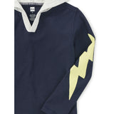 Bolt Sleeves Happy Hoodie, Indigo