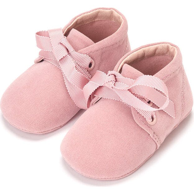Minime Velvet Pre-Walker Baby Lace-Up Shoes