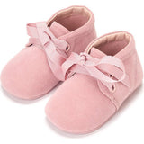 Minime Velvet Pre-Walker Baby Lace-Up Shoes