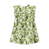Island Leaf Ruffle Dress & Bloomers