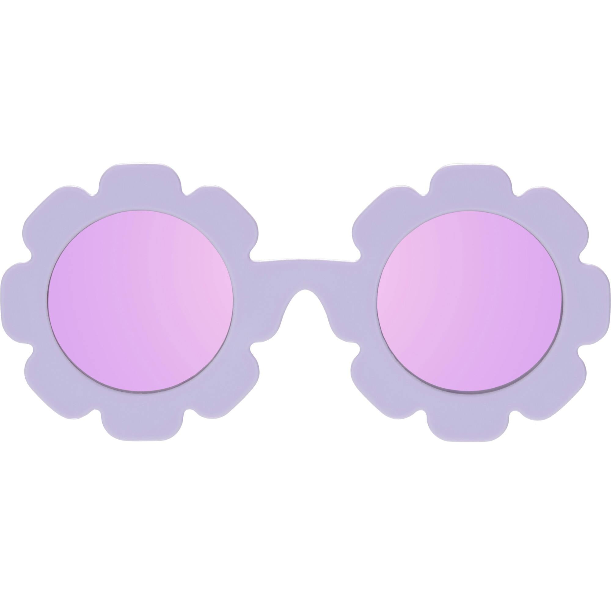 Polarized Flower: Lavender Mirrored Lens