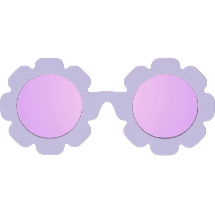 Polarized Flower: Lavender Mirrored Lens