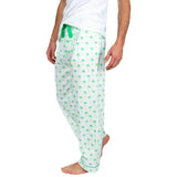 Men's Green Palm Tree PJ Pants - Organic Cotton Poplin