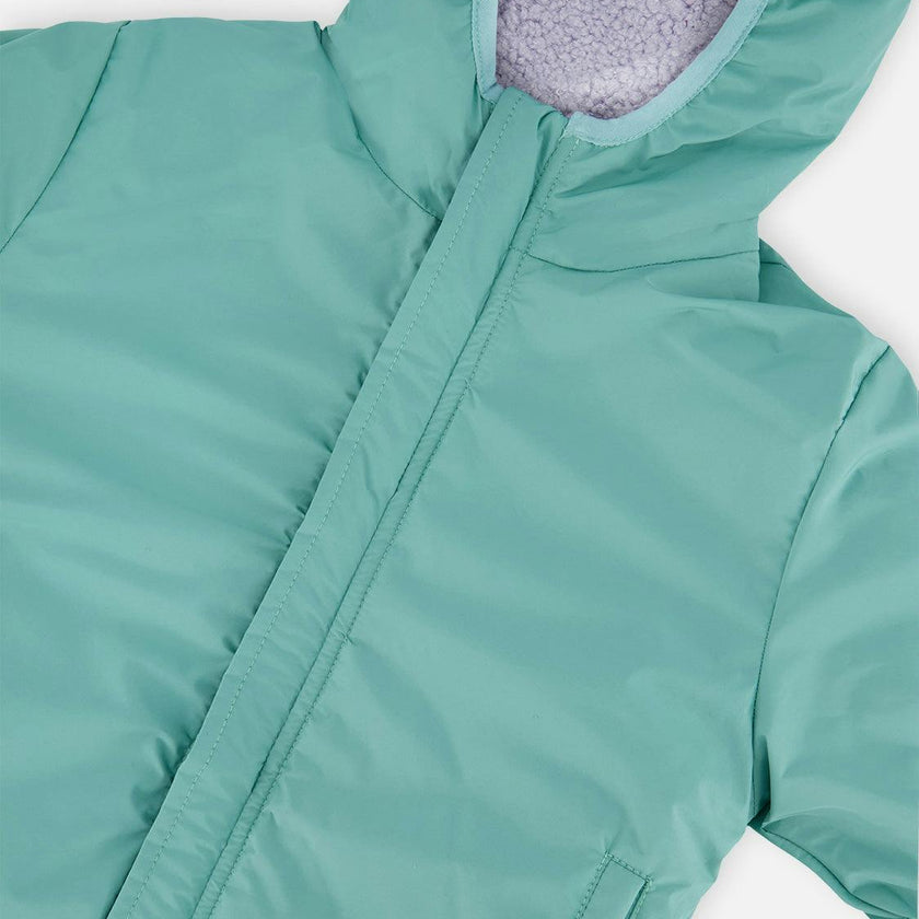 Reversible Mid-Season Jacket Pale Blue-Grey And Mauve