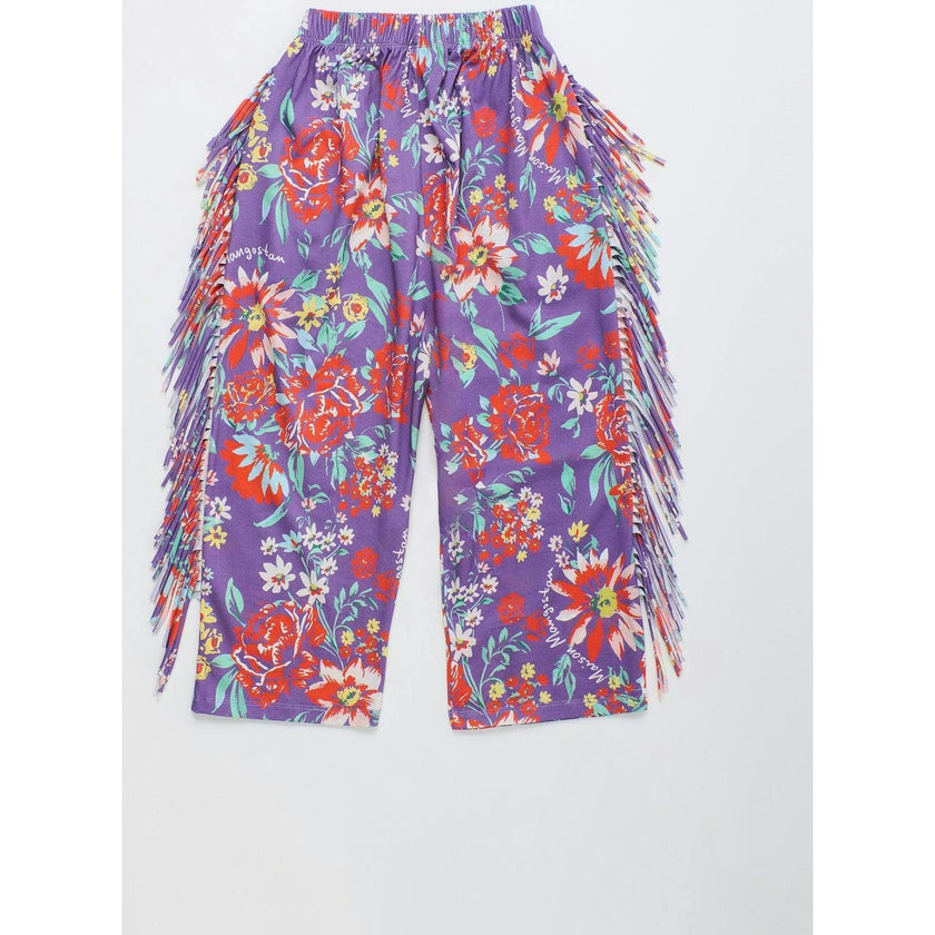 BEVERLY FRINGE PANTS DEEP LAVENDER