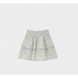Fiona Girl Skirt, Yellow Blue Flowery