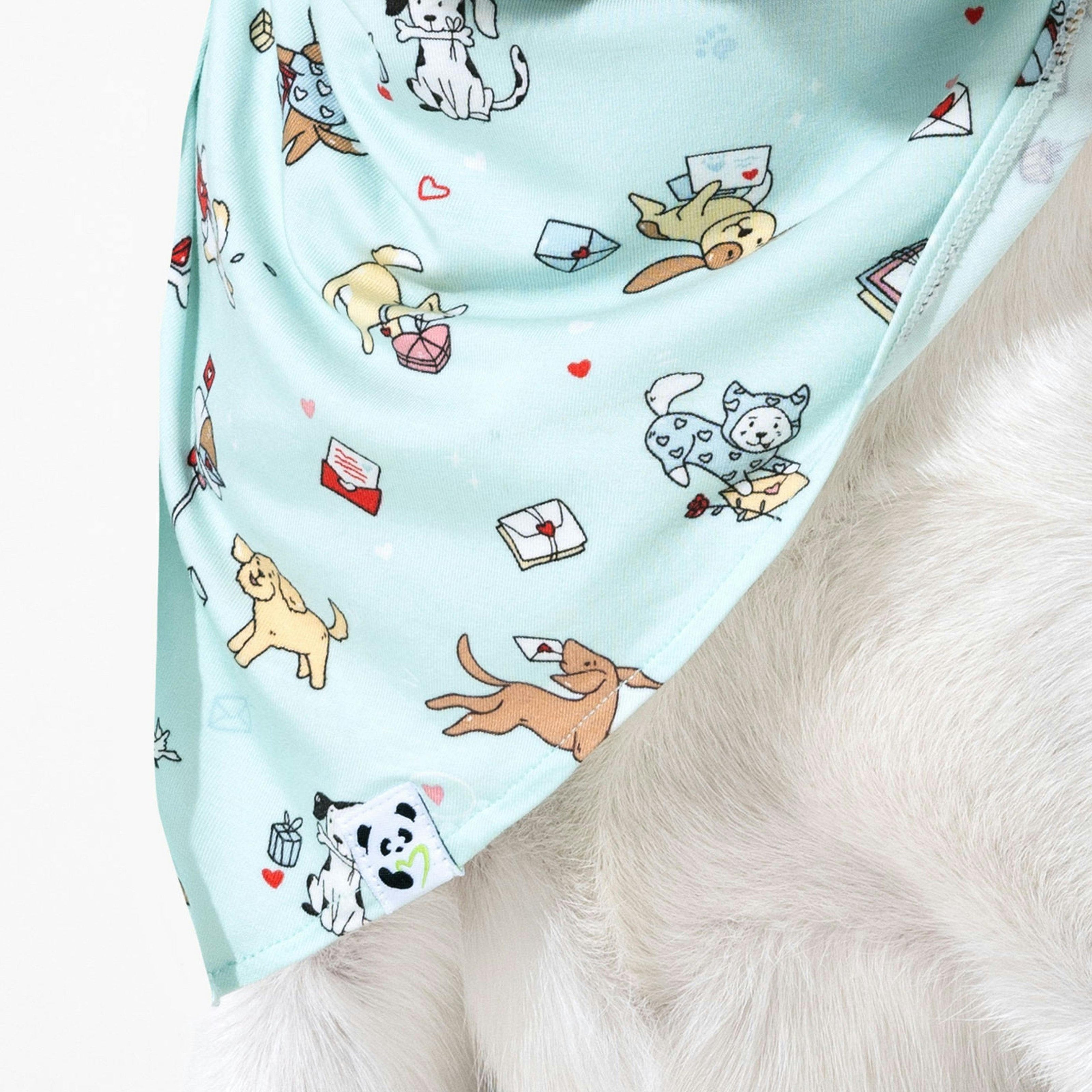 Valentines Pups Bamboo Pet Scarf
