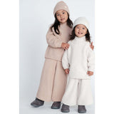 Baby Girls Fuzzy Wide Leg Relaxed Fit Pants