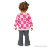 Infant (9-24M) Girls 3-Piece Sweater Set | Patchwork Hearts