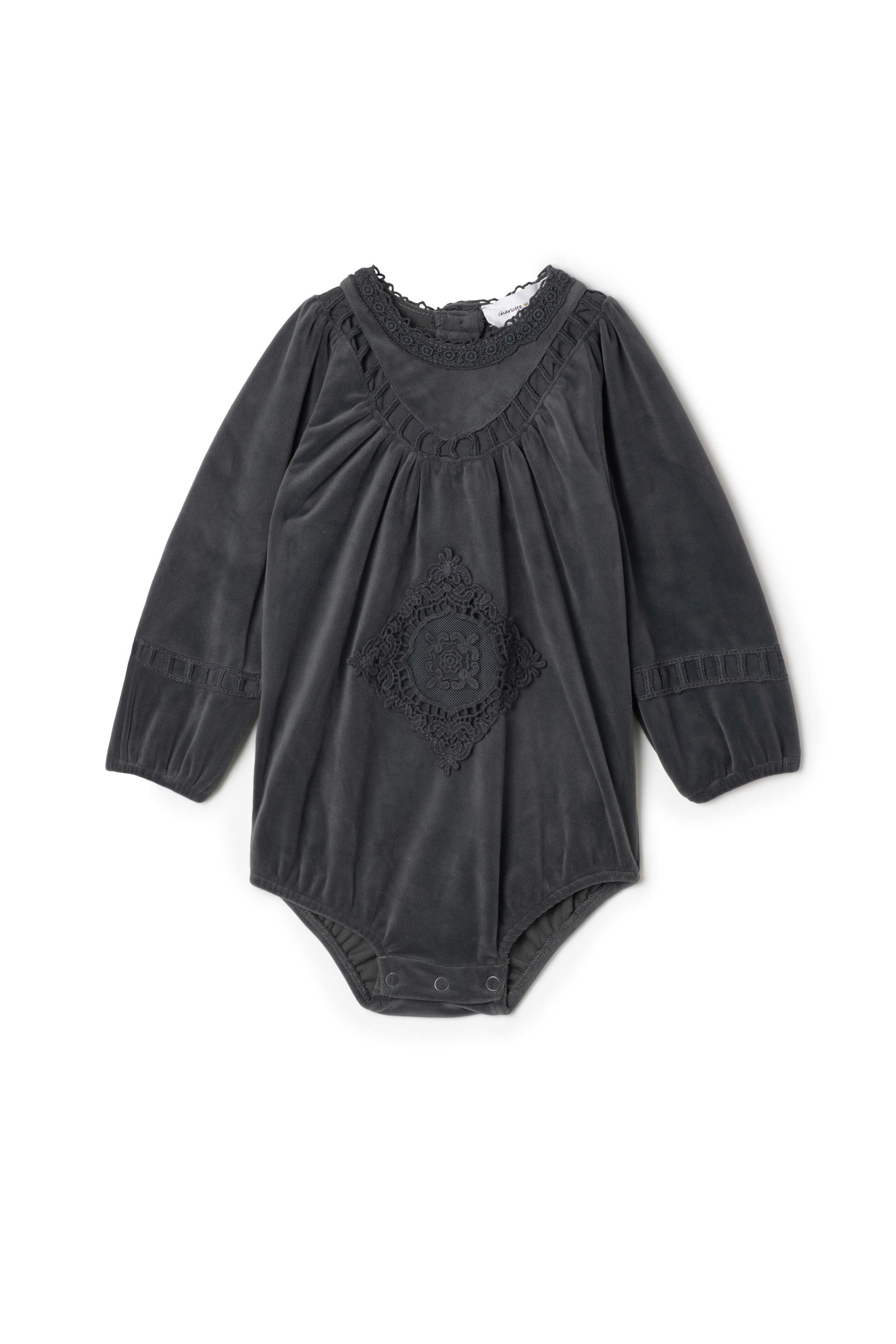 Velvet Lace Bubble Burgandy