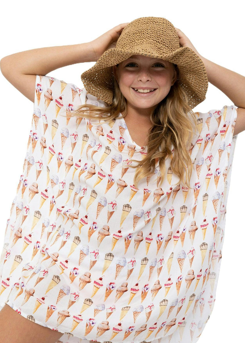 Print Cover-Up Poncho