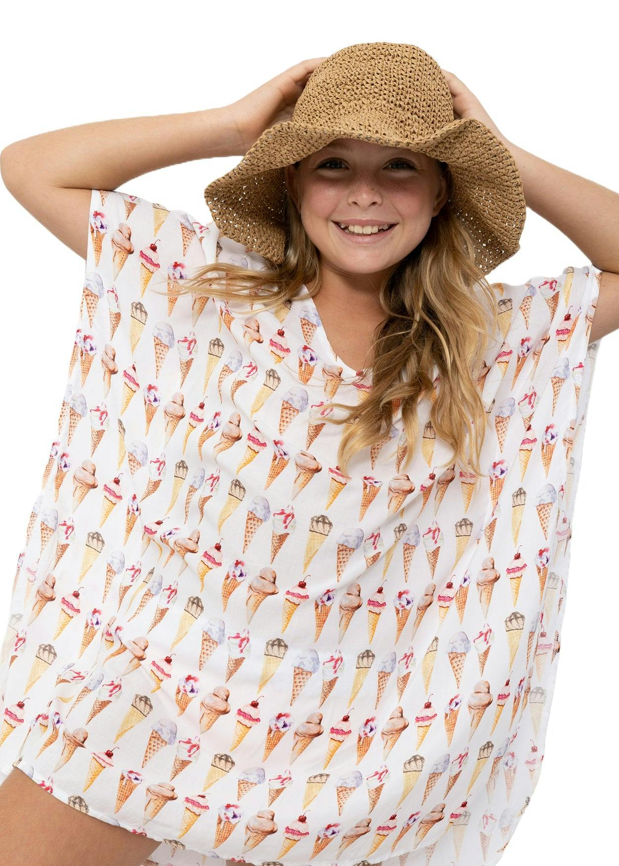 Print Cover-Up Poncho