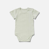 Organic Cotton Pointelle Short Sleeve Romper