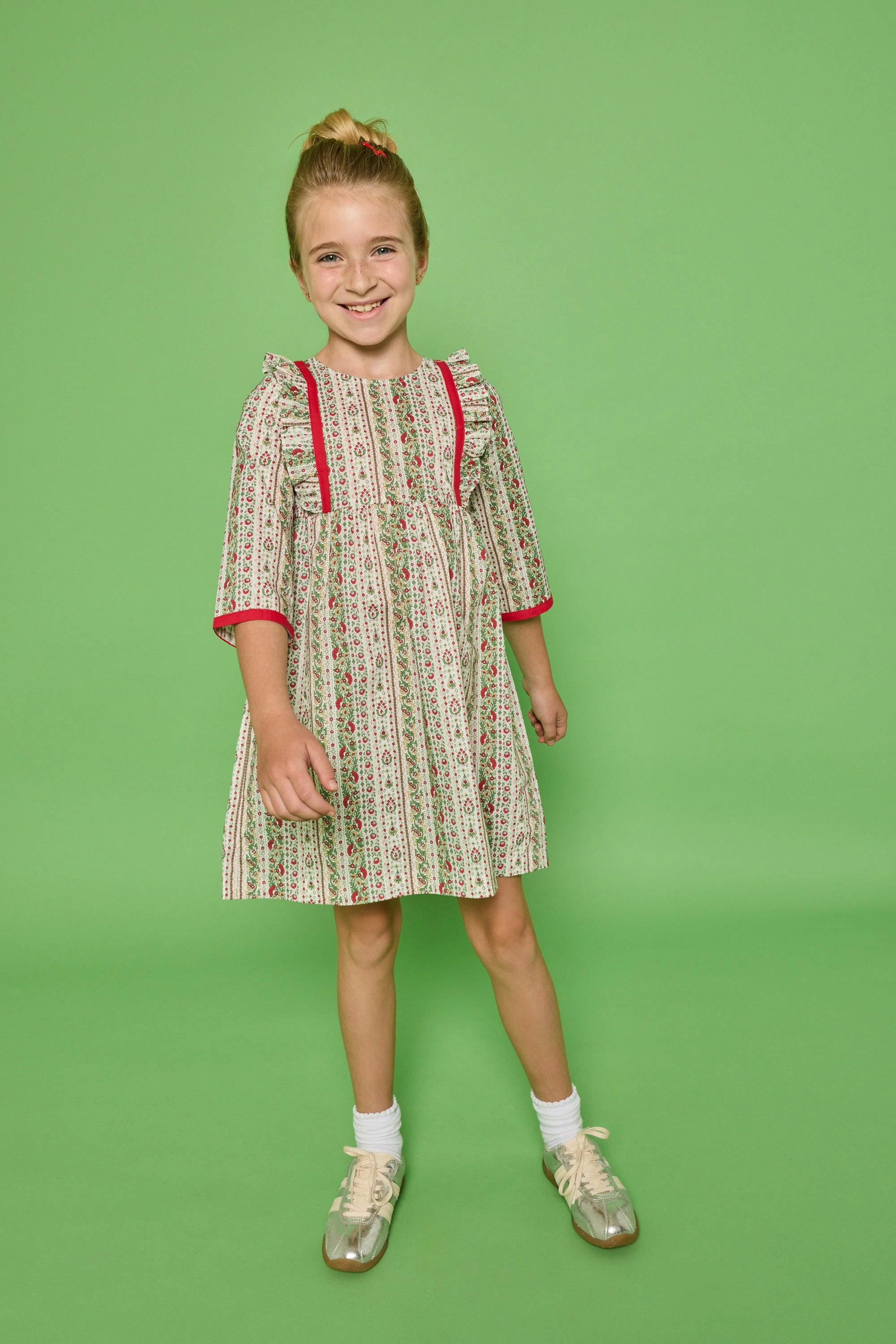 Porto Dress  - St Moritz Floral Stripe