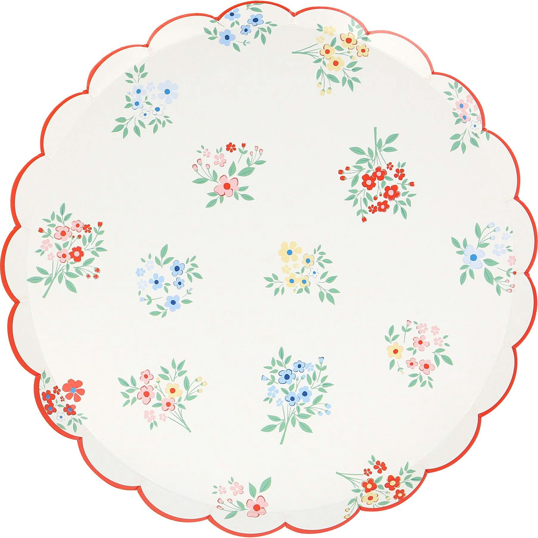 Ditsy Posy Scalloped Side Plates