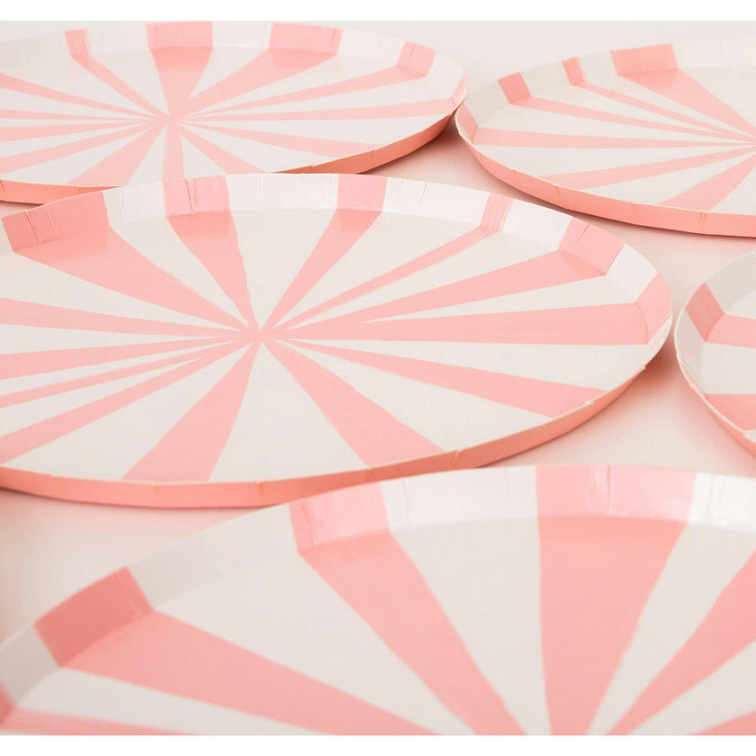 Pink Stripe Side Plates