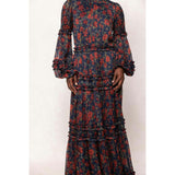 Geneva Dress in Scarlet Bloom